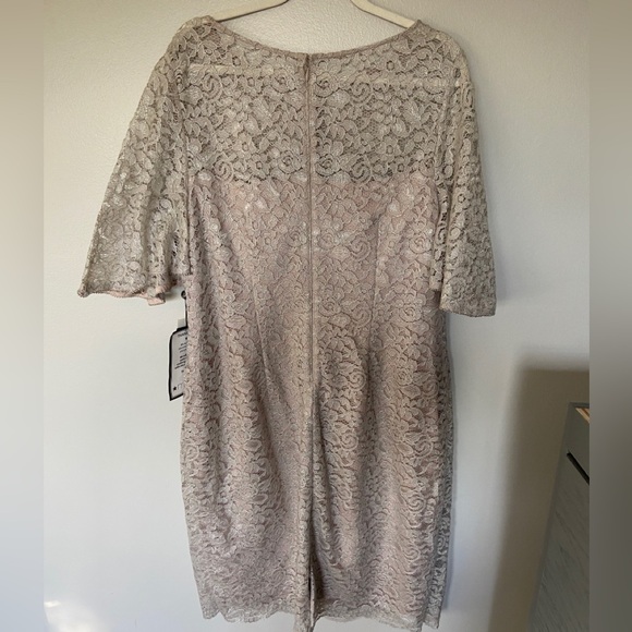 Adrienna Pappell Lace Dress Sz 18W NWT Color Icy Lilac gray very pretty holiday - Picture 12 of 17